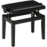 HOMCOM klavirski stolček kavčukov les, umetno usnje 63D x 33Š x 45–56V cm črno, (5000235465) | Shoptok.si