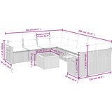  9-dijelni set vrtnih sofa s jastucima bež od poliratana | shoptok.hr