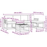  Set vanjskih sofa 6 kom. Bijela i bež | shoptok.hr