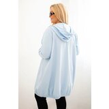 Kesi Women's Plus Size cotton hoodie with a zipper blue Cijene