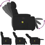 vidaXL Masažni naslonjač od tkanine crni | shoptok.hr