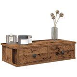 vidaXL Stenska polica s predali starinski les 60x28x15 cm inž. les | Shoptok.si