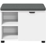  Klupa za hodnik s jastukom Jednobojno Bijelo 60 x 38 x 46 cm | shoptok.hr