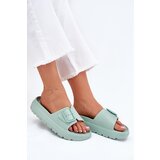EVENTO Women's Foam Slippers On Platform With Buckle Green Viasara | shoptok.hr