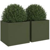  Sadilice 2 kom maslinaste boje 49x47x46 cm čelik | Eponuda.com