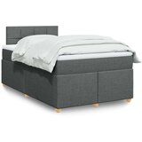  Krevet box spring s madracem tamnosivi 120 x 190 cm tkanina | shoptok.hr