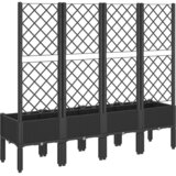  Vrtna sadilica s rešetkom crna 160 x 40 x 142 cm PP | Eponuda.com