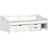  Dnevni ležaj s 3 ladice IRUN bijeli 90x200 cm masivna borovina | shoptok.hr
