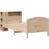 vidaXL Knjižna postelja brez vzmetnice 100x200 cm trdna borovina | Shoptok.si
