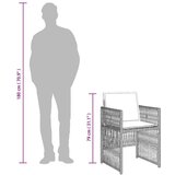 vidaXL 11-dijelni vrtni blagovaonski set s jastucima svijetlosivi | shoptok.hr
