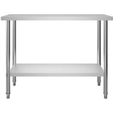  Kuhinjski radni stol 120 x 60 x 85 cm od nehrđajućeg čelika | shoptok.hr