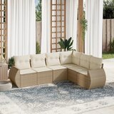 vidaXL 6-dijelni set vrtnih sofa s jastucima bež od poliratana | shoptok.hr