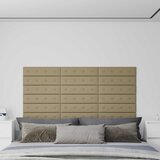  Zidna uzglavlja 12 pcs Boja cappuccina 60 x 15 cm Lažna koža Cijene