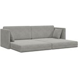  Podni kauč na razvlačenje Svijetlo siva 213 x 70 x 77 cm Baršun | shoptok.hr