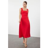 Trendyol Red A-Cut Woven Elegant Evening Dress cene