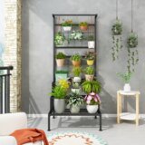 Kondela Kovinsko stojalo za rože, črno, BALKO | Shoptok.si
