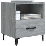  Noćni ormarići 2 kom boja hrasta sonome od konstruiranog drva Siva | shoptok.hr