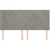  Uzglavlje svijetlosivo 200x5x118/128 cm baršunasto | shoptok.hr