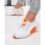 Resti White women's sports shoes with orange inserts Kedeti - Footwear | Shoptok.si
