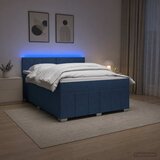  Boxspring krevet s madracem Plava 140 x 200 cm Tkanina Cijene