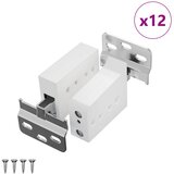 vidaXL Visoka konzola za omaro 12 pcs Bela 70 x 48 x 19 mm, (5000151931) | Shoptok.si
