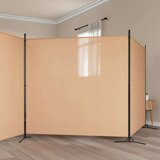  4-panelni pregradni zid Bež 698 x 180 cm Tkanina - Bež 698 x 180 cm | shoptok.hr