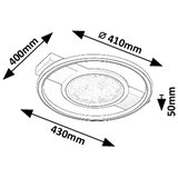 Rabalux led plafonjera aranis, 50W, 3000K, ø41cm, crna | Eponuda.com