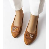 Gemre Brown ballerinas embellished with rhinestones Fleming | Shoptok.si