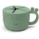 Done By Deer silikonska skodelica za prigrizke peekaboo raffi green | Shoptok.si