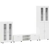  Set TV komoda s ladicama Visoki sjaj bijela Konstruirano drvo | shoptok.hr