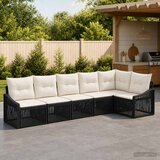  Sjedeća garnitura za vrt 6 kom. Crna poliratan 62 x 62 x 70 cm | shoptok.hr