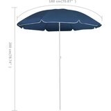vidaXL Zunanji senčnik jeklo moder 180 cm, (20742974) | Shoptok.si