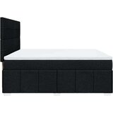 vidaXL Krevet s oprugama i madracem crni 180x200 cm od tkanine | shoptok.hr