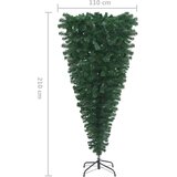  Naopako umjetno božićno drvce sa stalkom zeleno 210 cm | shoptok.hr