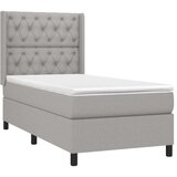  Box spring s madracem LED svjetlosivi 80x200 cm tkanina | shoptok.hr