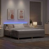  postelja s škatlasto vzmetjo in vzmetnico & LED taupe 180x200 cm tkanina, (22083063) | Shoptok.si