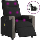 vidaXL Električni masažni naslanjač črno blago | Shoptok.si