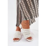 Boto Women's Slippers With Braiding On Heel White Ciariloria | Shoptok.si
