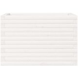  Vrtno cvetlično korito belo 70x40x45,5 cm trdna borovina | Shoptok.si