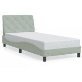 Furnova Posteljni okvir brez vzmetnice svetlo siv 90x200 cm žamet, (21938585) | Shoptok.si