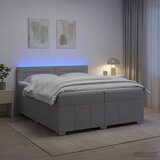 Boxspring krevet s madracem Svjetlosiva 200 x 200 cm Tkanina | shoptok.hr