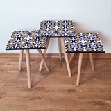 Hanah home 3Shp26 - white whitenavy blueyellow nesting table (3 pieces) | ePonuda.com