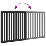 vidaXL Vrata za pse zložljiva 2 panela črna 160 cm topolovina | Shoptok.si