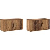  Zidni TV ormar set Zidne 2 pcs Staro drvo 80 x 34,5 x 40 cm | Eponuda.ba