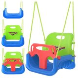 Kruzzel 3-u-1 zeleno-plava dječja ljuljačka | shoptok.hr