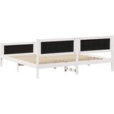  Okvir kreveta s uzglavljem Bijela i svijetlosiva 200 x 200 cm | Eponuda.com