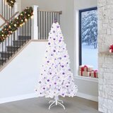 Umjetno božićno drvce s stalakom Bijelo 240 cm PVC i čelik | shoptok.hr