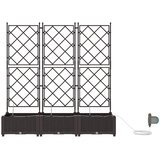  Vrtna saksija 3 pcs Smeđa 120 x 40 x 126 cm Plastika | Eponuda.com
