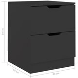  Noćni ormarići 2 kom crni 40 x 40 x 50 cm od konstruiranog drva | shoptok.hr