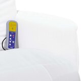  Masažni naslonjač od umjetne kože s osloncem za noge bijeli | shoptok.hr